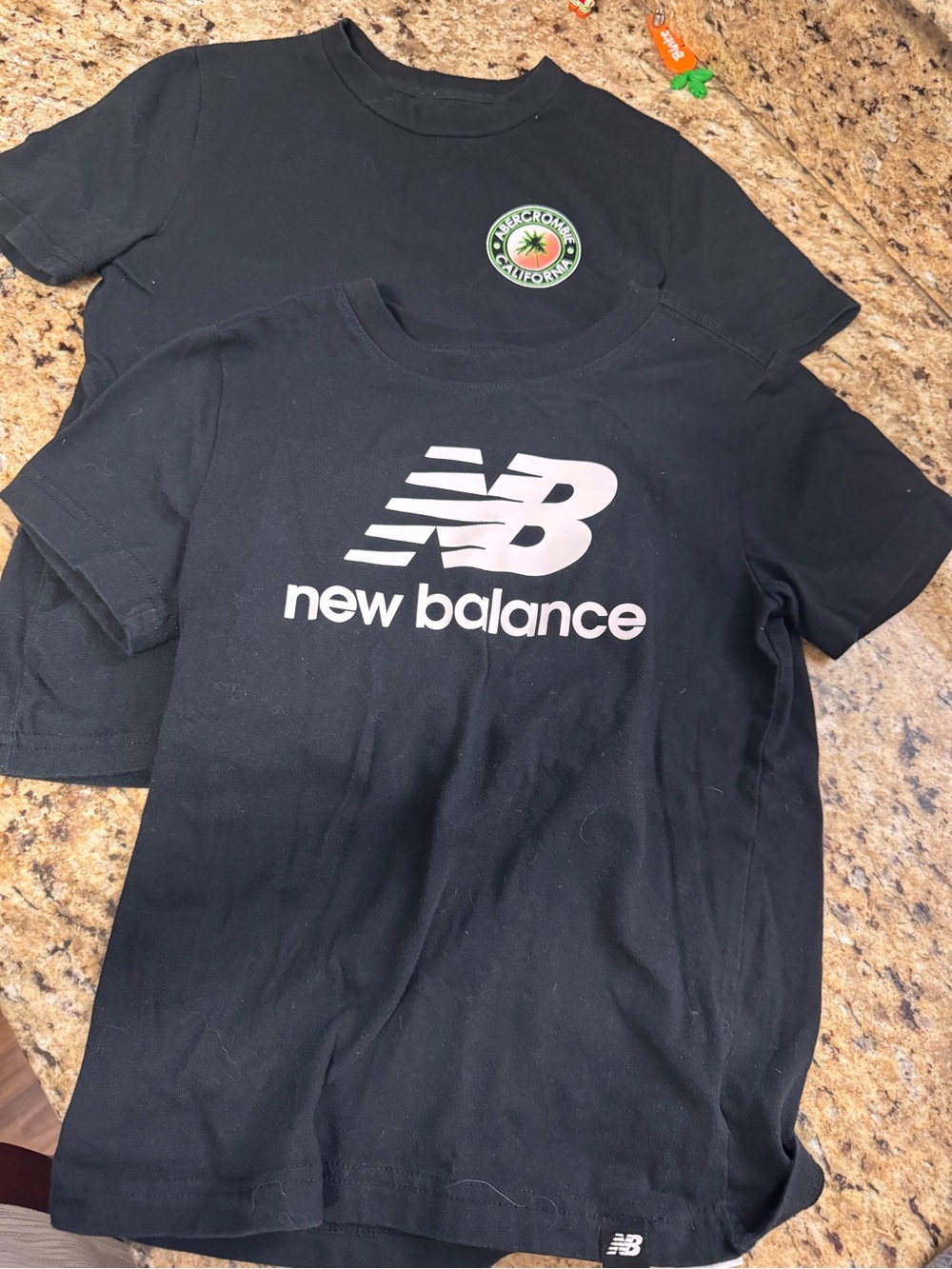 BundleNew Balance and Abercrombie Kids' Black Logo Tees